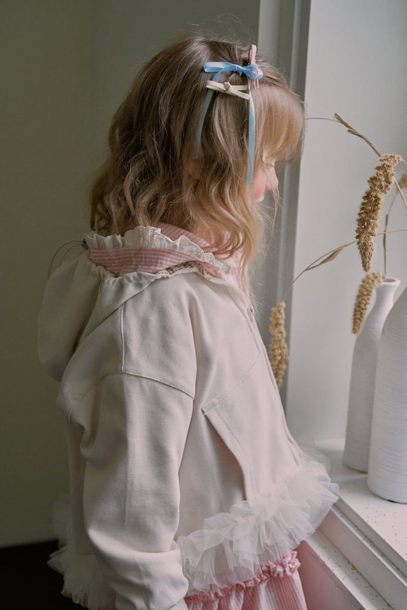 Mumunbaba - Korean Children Fashion - #magicofchildhood - Creamy Hoodie Jacket - 5