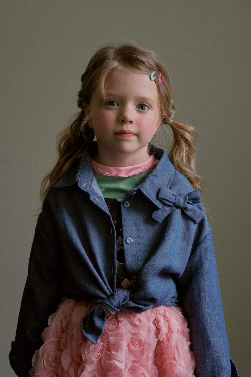 Mumunbaba - Korean Children Fashion - #littlefashionista - Bonatz Denim Shirt - 4