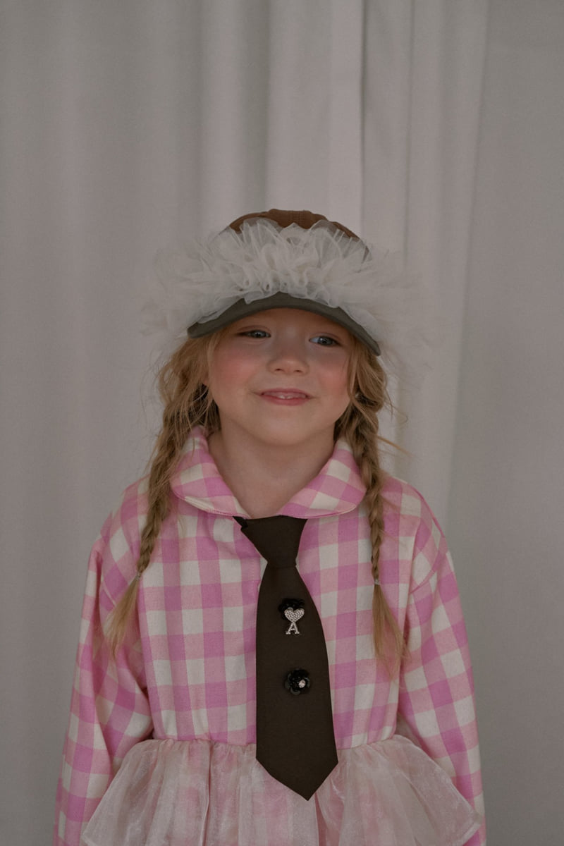 Mumunbaba - Korean Children Fashion - #magicofchildhood - Check Sugar One-piece (Necktie Set) - 5