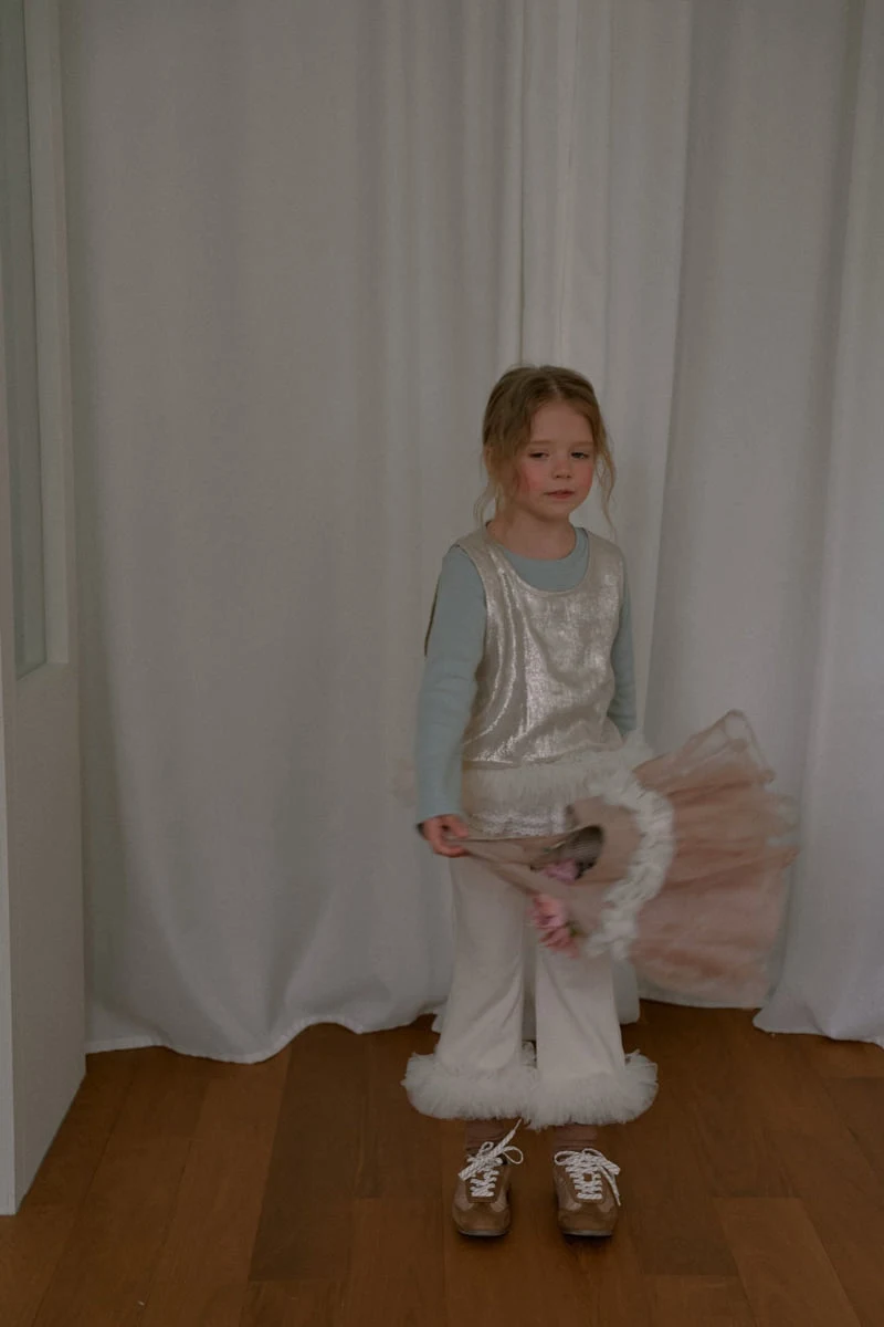 Mumunbaba - Korean Children Fashion - #minifashionista - Creamy Bootcut Pants - 3