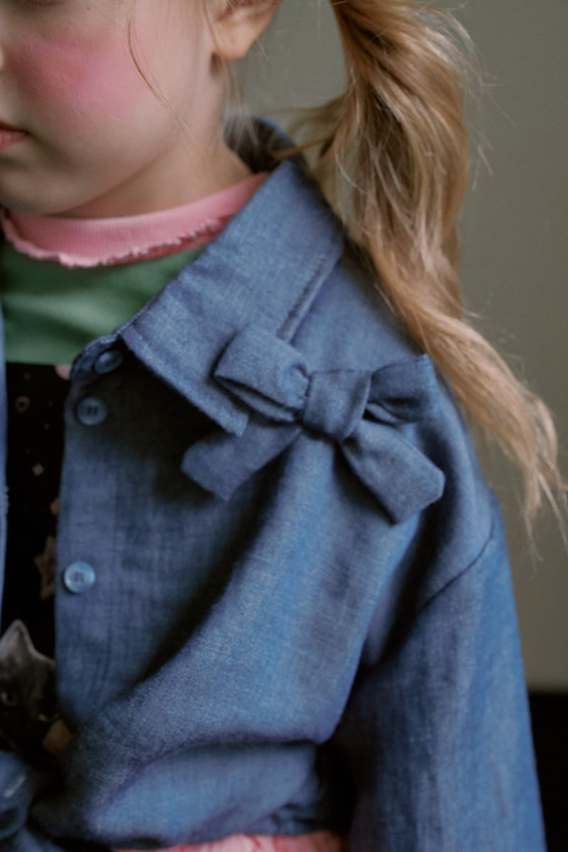 Mumunbaba - Korean Children Fashion - #prettylittlegirls - Bonatz Denim Shirt - 6