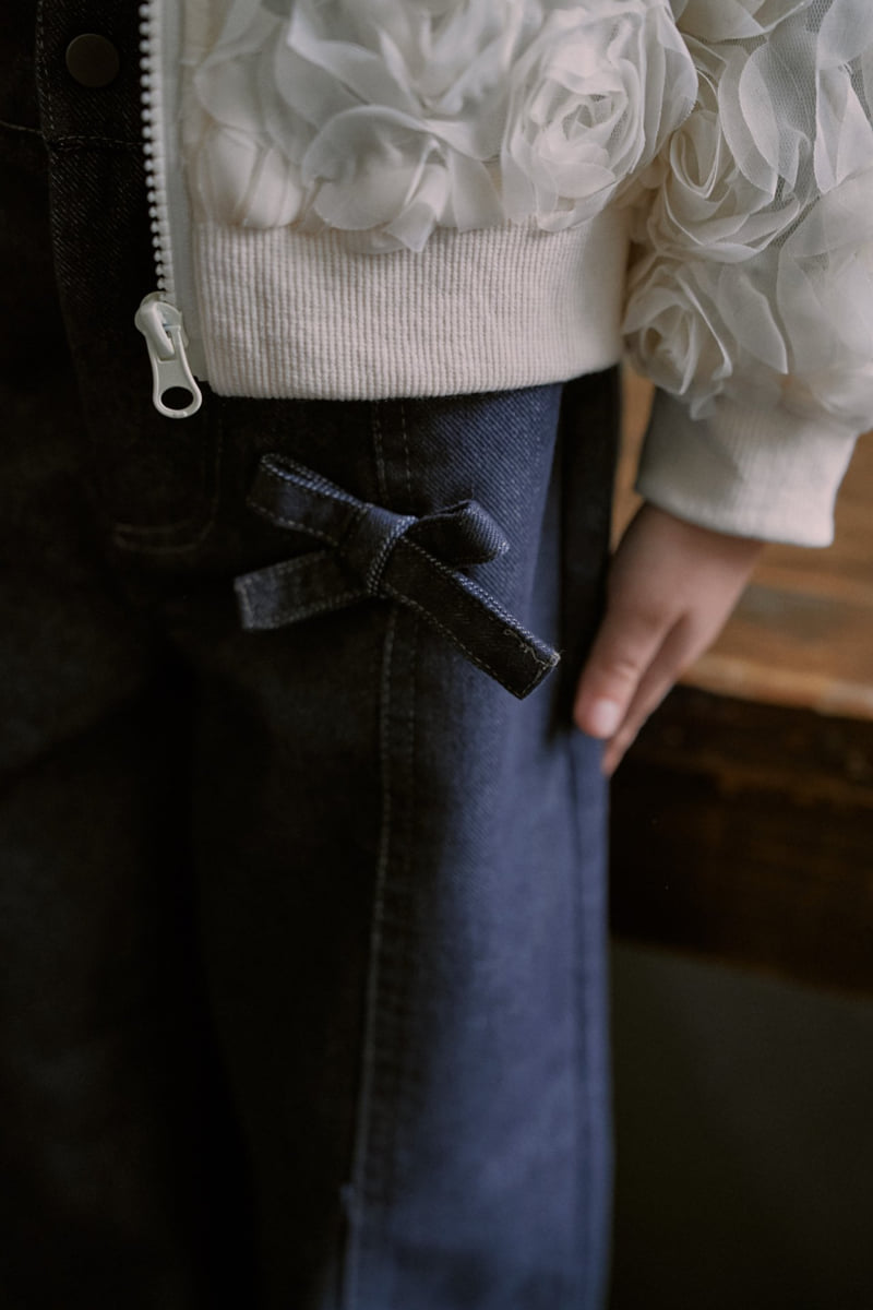 Mumunbaba - Korean Children Fashion - #prettylittlegirls - Nerd Denim Pants - 5