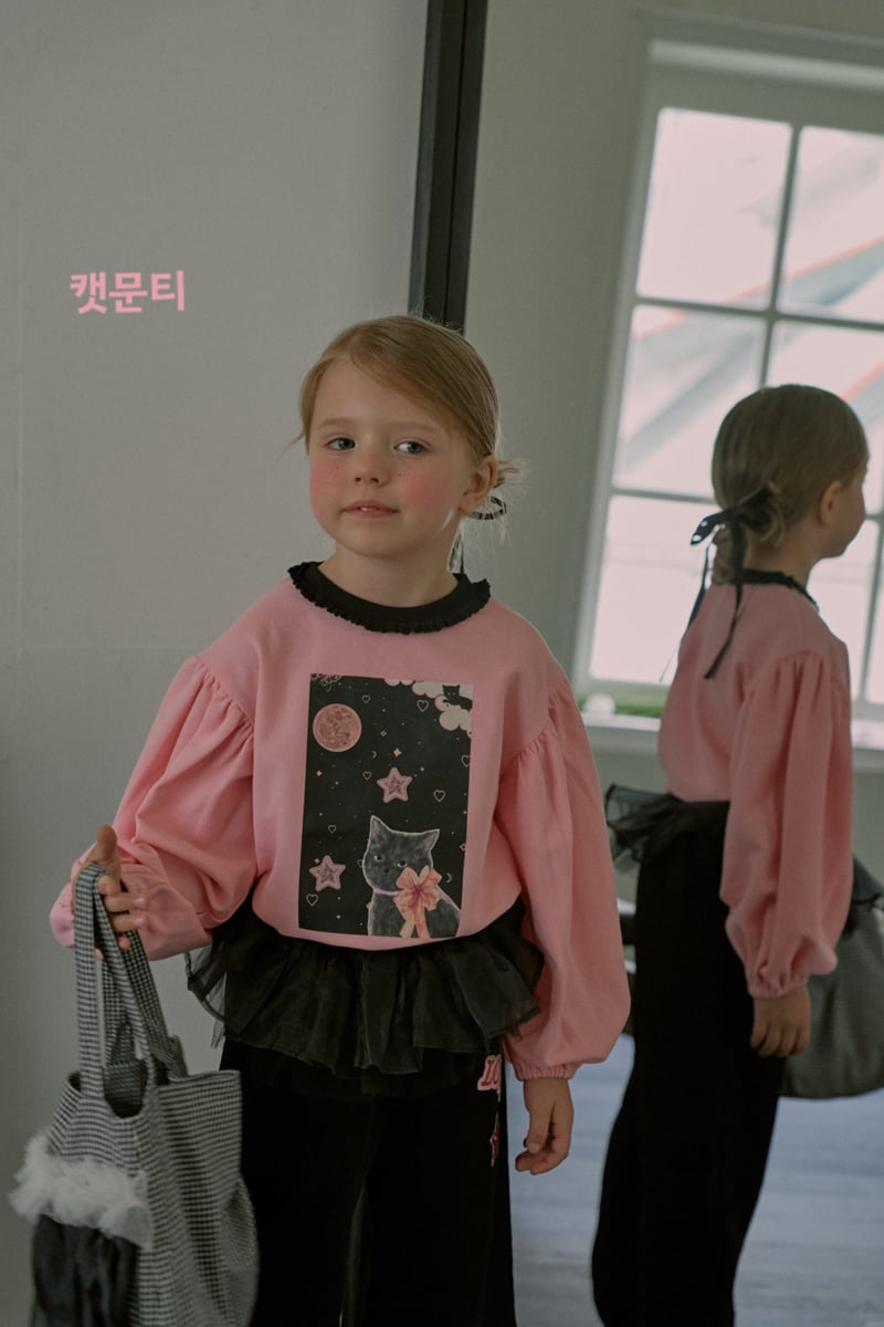 Mumunbaba - Korean Children Fashion - #stylishchildhood - Cat Moon Tee