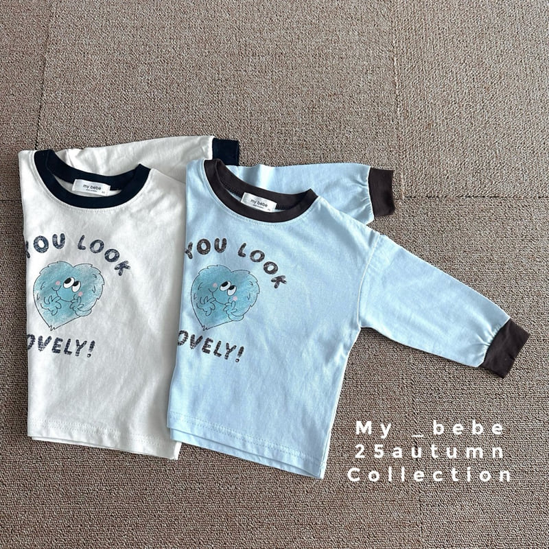 My Bebe - Korean Baby Fashion - #onlinebabyshop - Heart Single Tee - 4