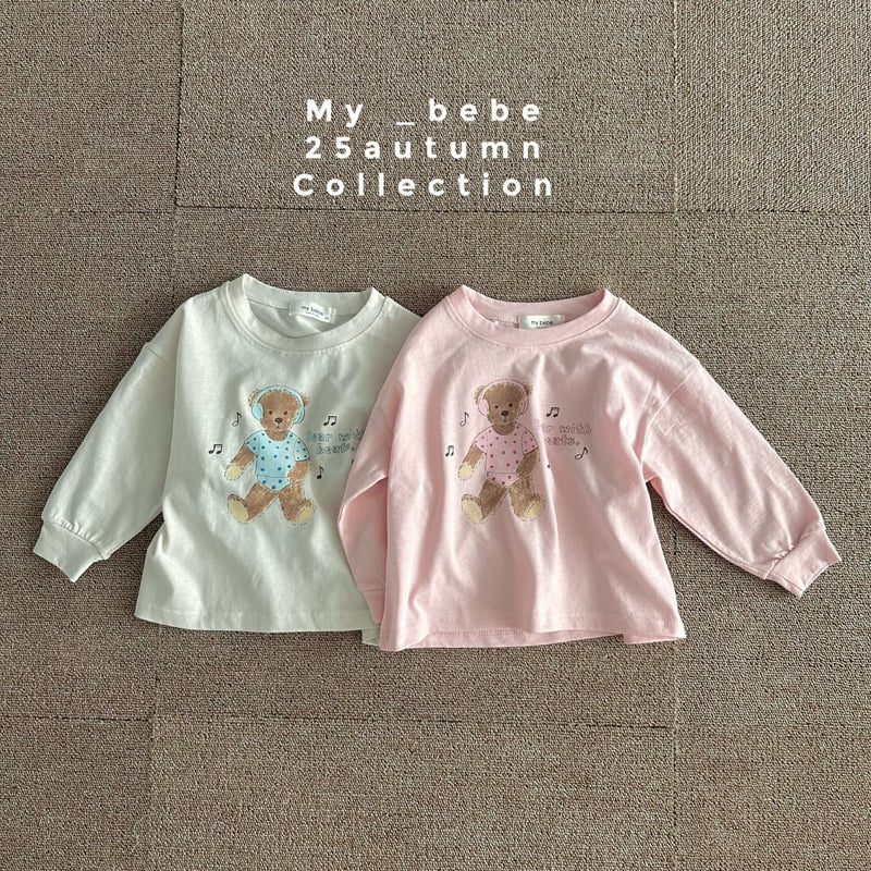 My Bebe - Korean Baby Fashion - #babyboutique - Music Bear Tee - 4