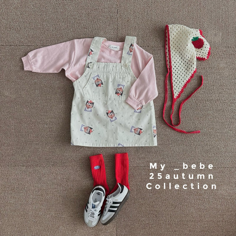 My Bebe - Korean Baby Fashion - #babyboutiqueclothing - Suspender Point One-piece - 9