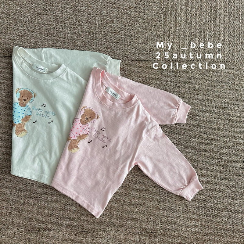 My Bebe - Korean Baby Fashion - #babyboutiqueclothing - Music Bear Tee - 5