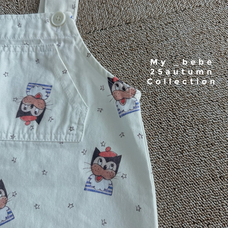 My Bebe - Korean Baby Fashion - #babyclothing - Suspender Point One-piece - 10