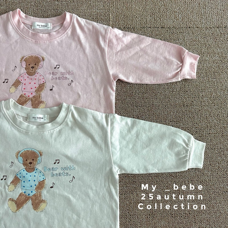 My Bebe - Korean Baby Fashion - #babyclothing - Music Bear Tee - 6