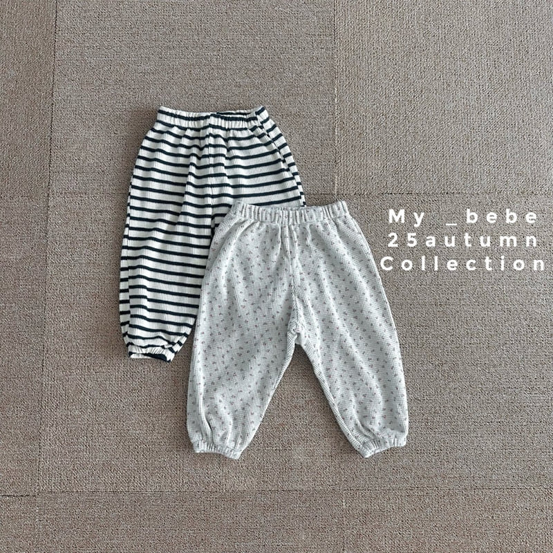 My Bebe - Korean Baby Fashion - #babyclothing - Waffle Pants - 5