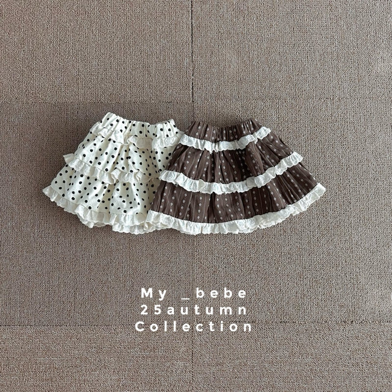 My Bebe - Korean Baby Fashion - #babyclothing - 3-Tier Skirt