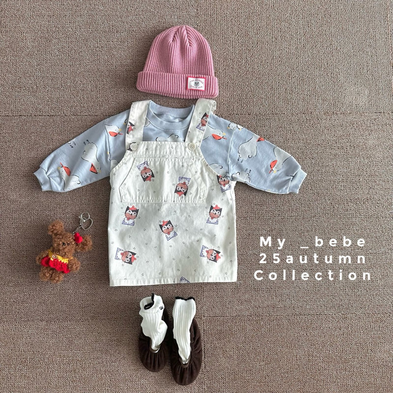My Bebe - Korean Baby Fashion - #babyfashion - Suspender Point One-piece - 11