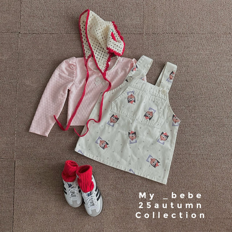 My Bebe - Korean Baby Fashion - #babyfashion - Detail Ribbon Tee - 9