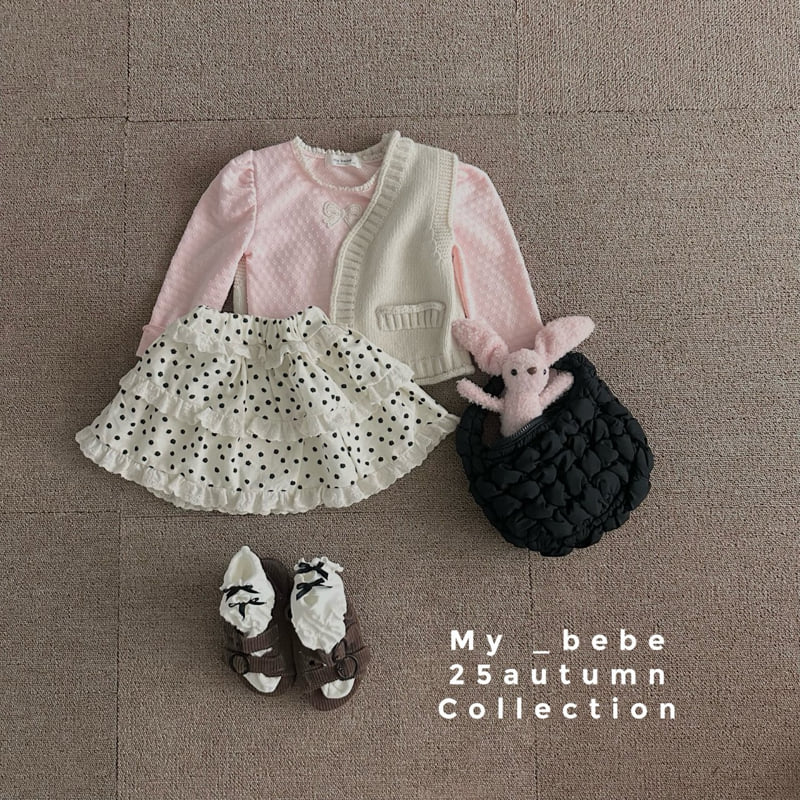My Bebe - Korean Baby Fashion - #babyfever - Detail Ribbon Tee - 10