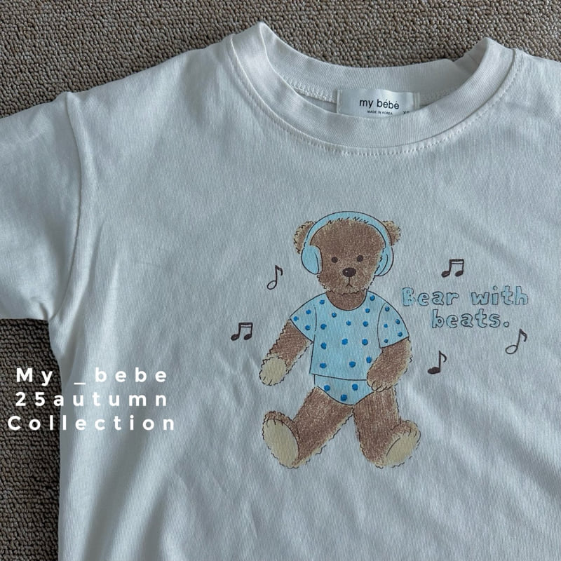 My Bebe - Korean Baby Fashion - #babyfever - Music Bear Tee - 8