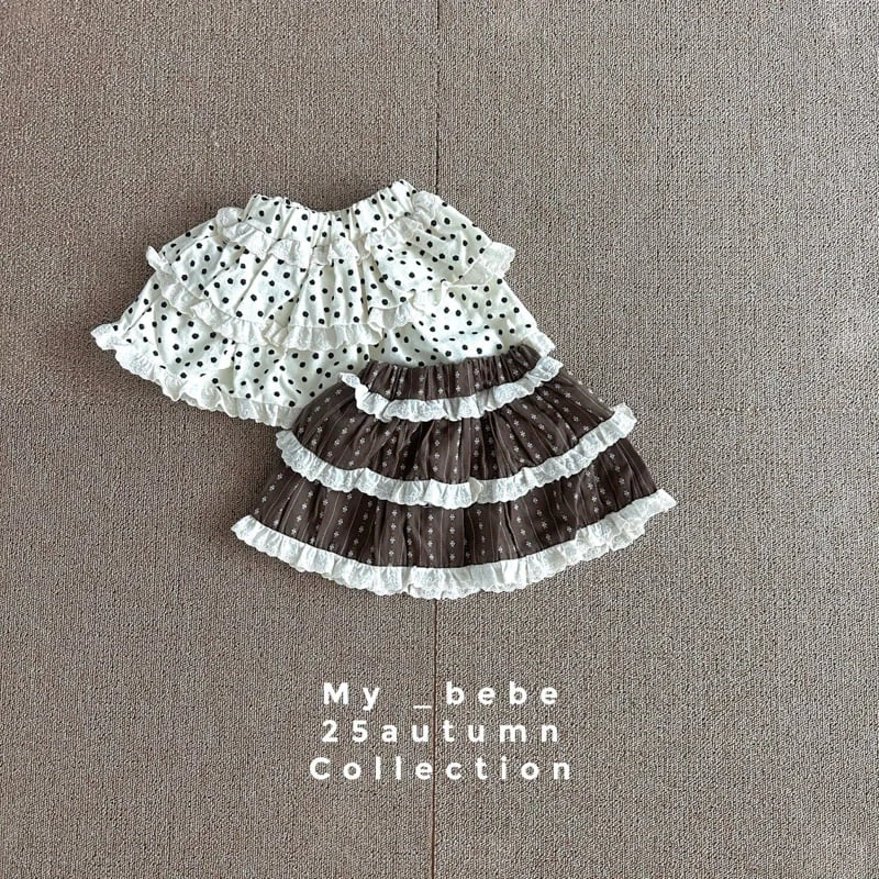 My Bebe - Korean Baby Fashion - #babyfever - 3-Tier Skirt - 3