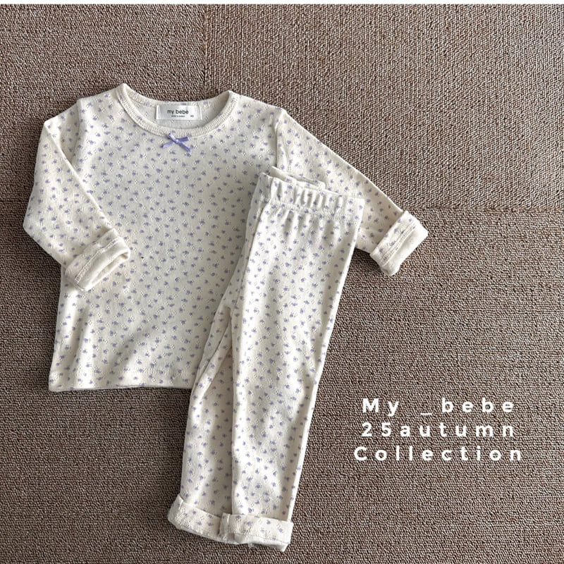 My Bebe - Korean Baby Fashion - #babylifestyle - Flower Pajamas - 10