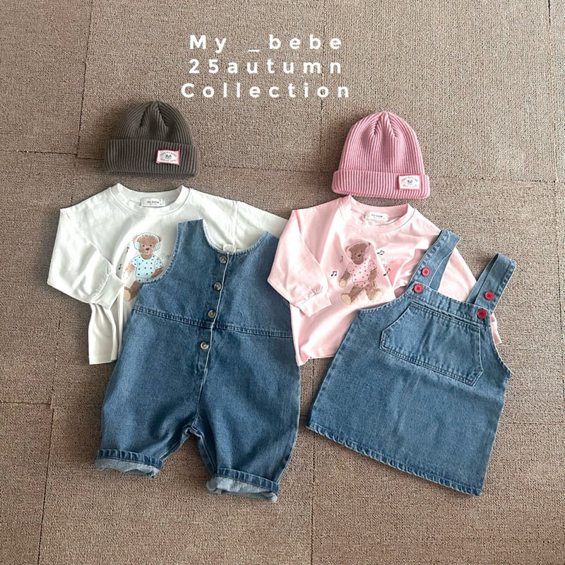 My Bebe - Korean Baby Fashion - #babyootd - Music Bear Tee - 12