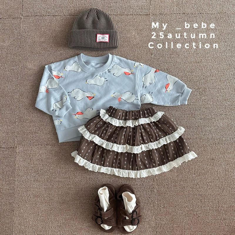 My Bebe - Korean Baby Fashion - #babyoutfit - Unbalanced Autumn Sweatshirt - 9