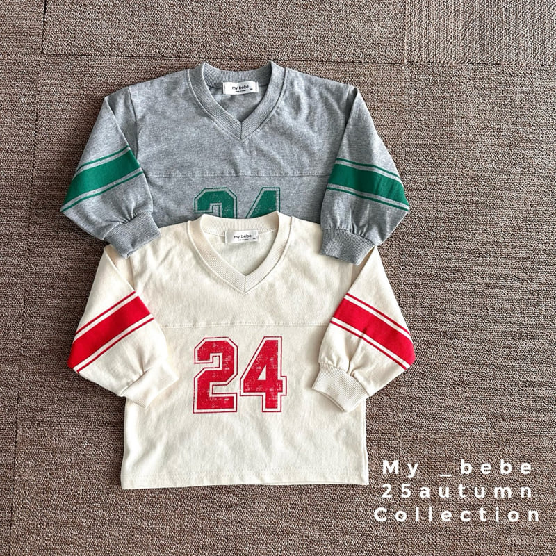 My Bebe - Korean Baby Fashion - #babyootd - 24 V-Neck Tee - 4