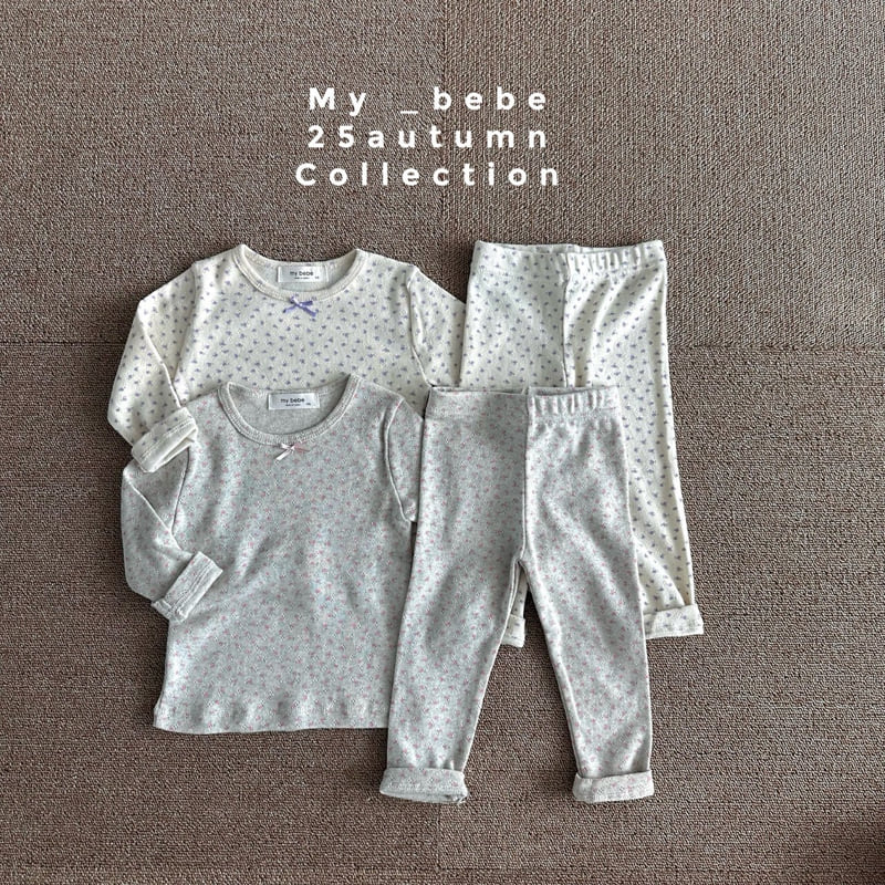 My Bebe - Korean Baby Fashion - #onlinebabyboutique - Flower Pajamas