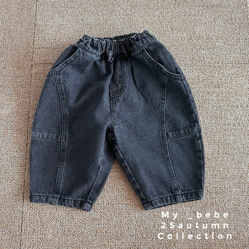 My Bebe - Korean Baby Fashion - #onlinebabyshop - Cut Denim Pants - 9