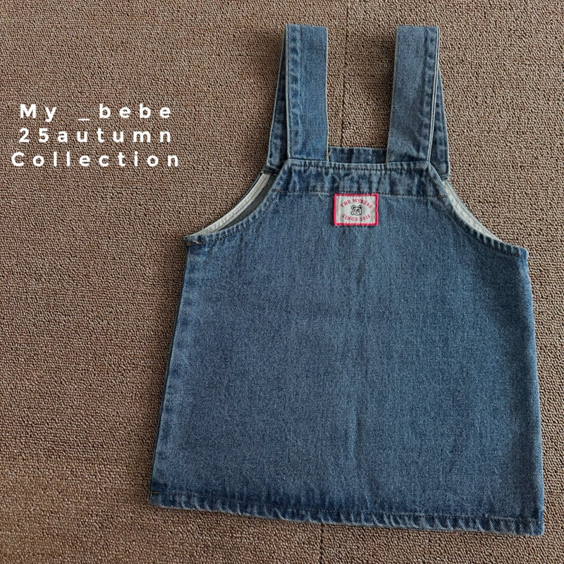 My Bebe - Korean Baby Fashion - #smilingbaby - Suspender Point One-piece - 7