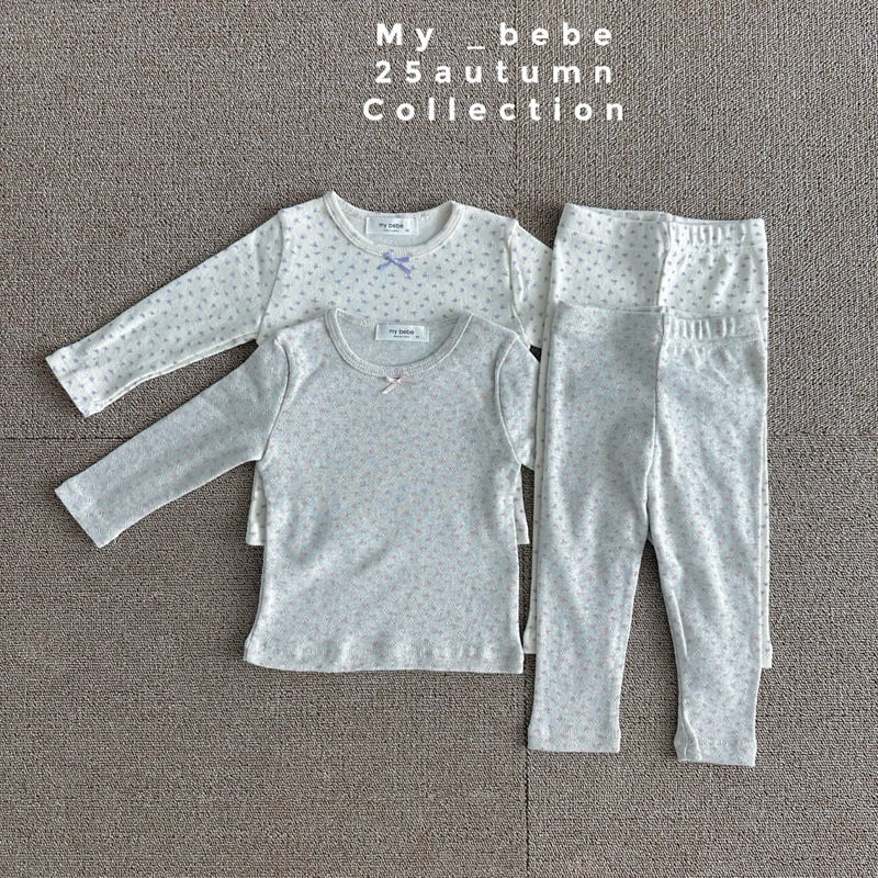 My Bebe - Korean Baby Fashion - #smilingbaby - Flower Pajamas - 3