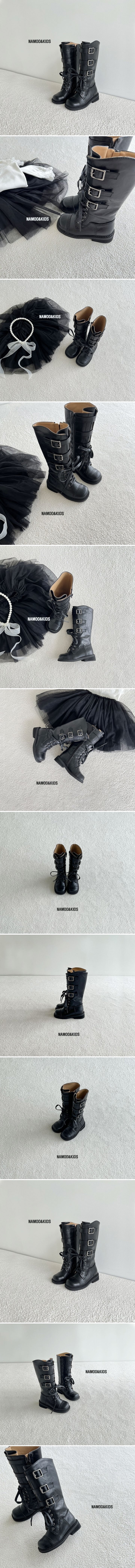 Namoo & Kids - Korean Children Fashion - #childofig - Love Buckle Strap Long Boots