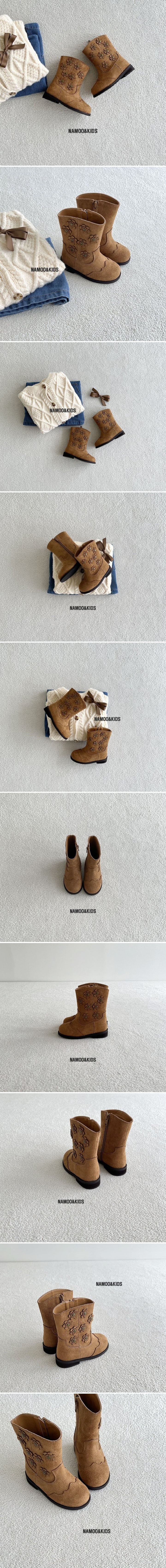 Namoo & Kids - Korean Children Fashion - #childrensboutique - Naru Flower Suede Boots