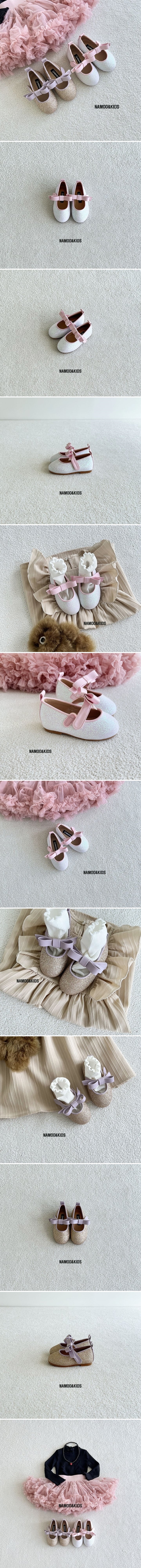 Namoo & Kids - Korean Children Fashion - #prettylittlegirls - Pona Glitter Ribbon Mary Jane
