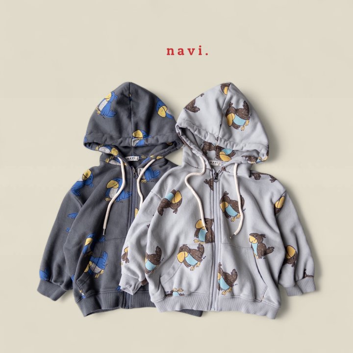Navi - Korean Children Fashion - #childofig - Bird Hoodie Zip-Up