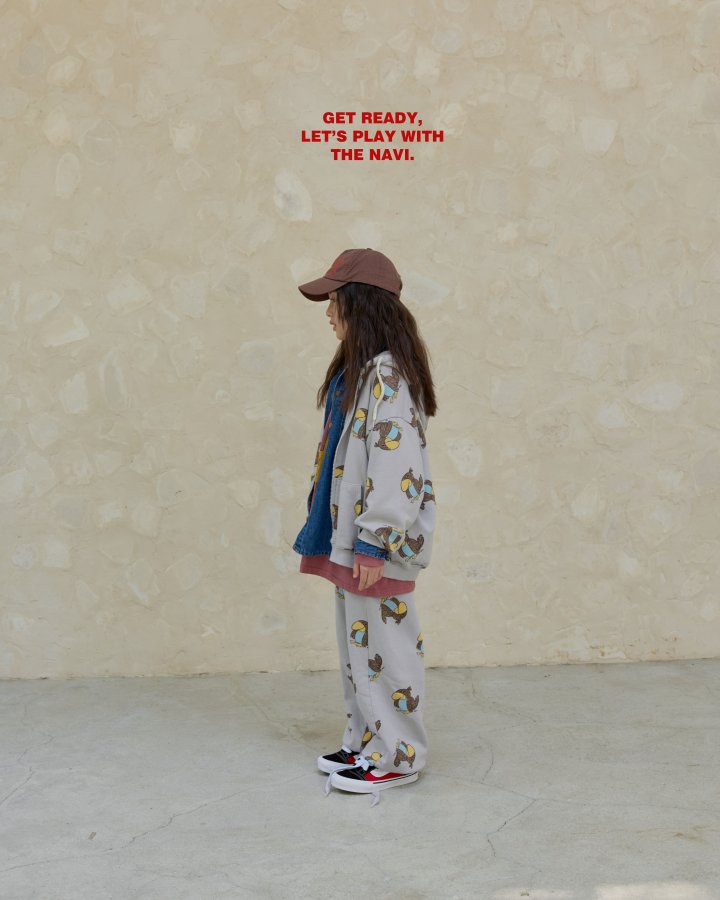 Navi - Korean Children Fashion - #childrensboutique - Bird Hoodie Zip-Up - 3