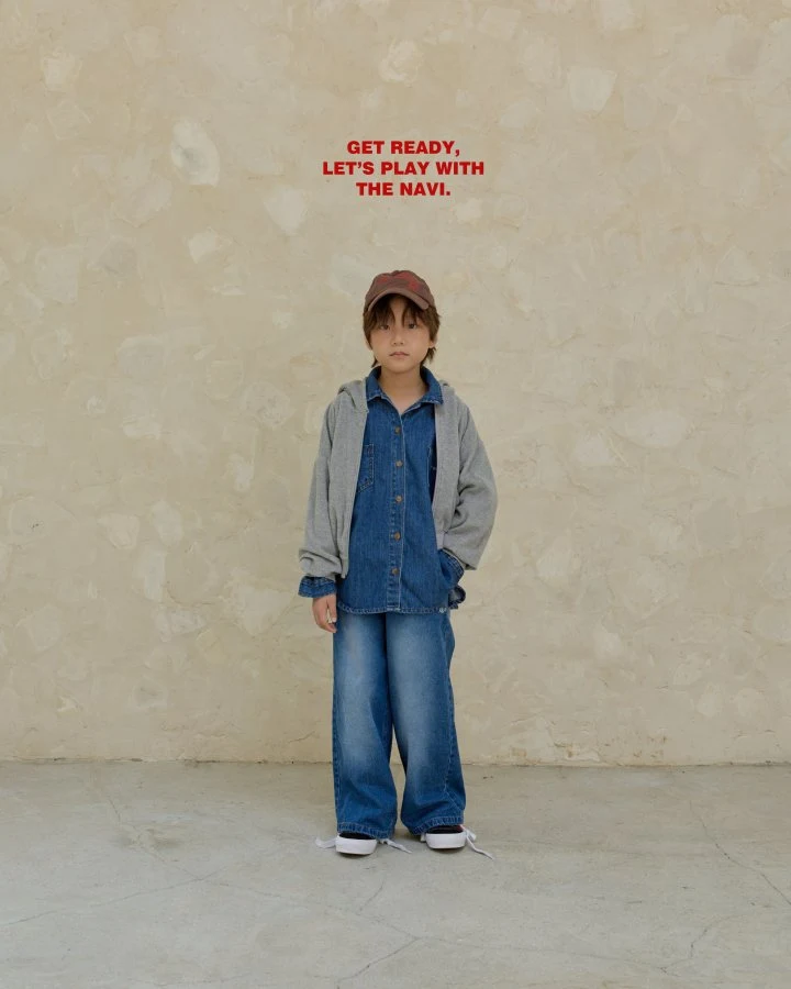 Navi - Korean Children Fashion - #designkidswear - Woody Denim Shirt - 9