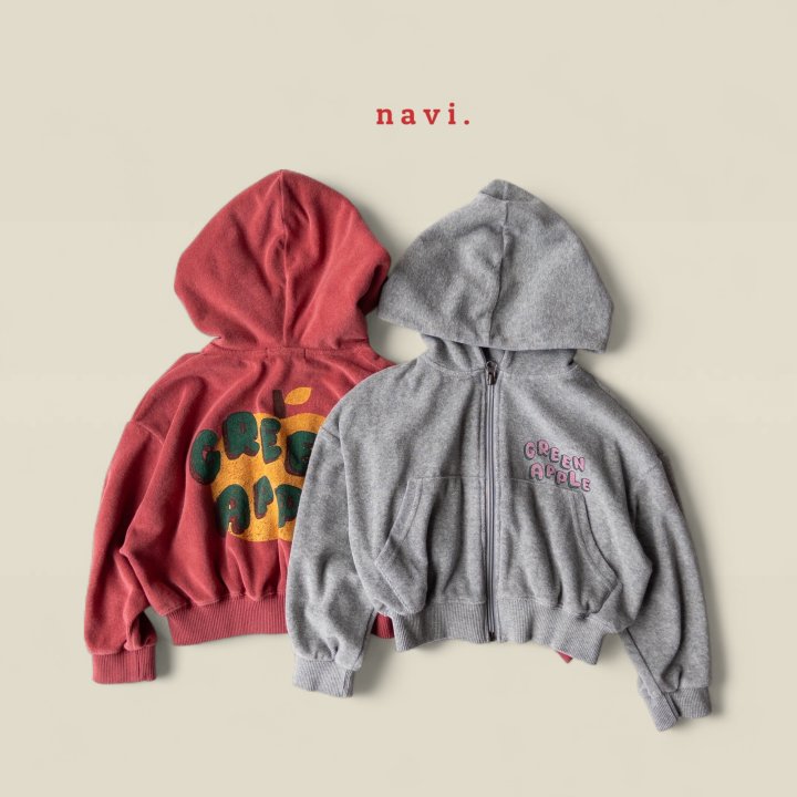 Navi - Korean Children Fashion - #designkidswear - Apple Hoodie Zip-Up - 12