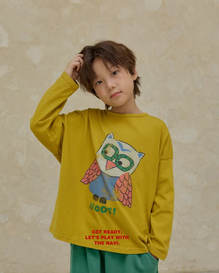 Navi - Korean Children Fashion - #discoveringself - Owl Tee - 7