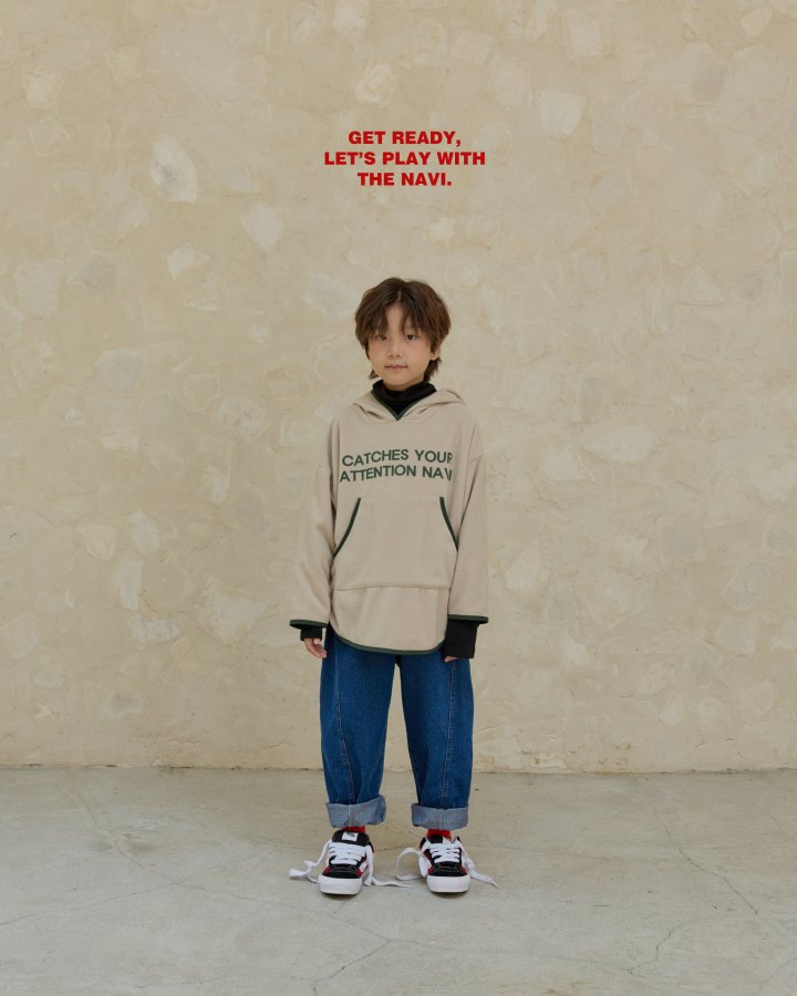 Navi - Korean Children Fashion - #discoveringself - Catch Hoodie Tee - 10
