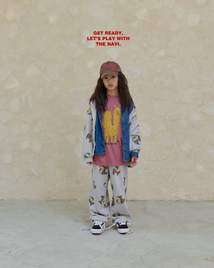 Navi - Korean Children Fashion - #kidsshorts - Camel Long Tee - 10