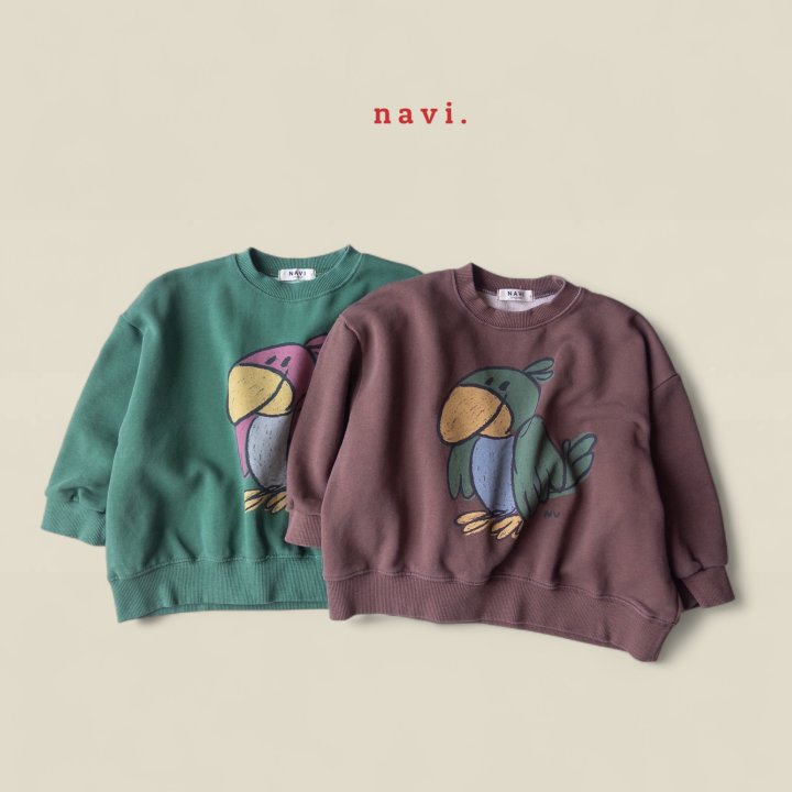 Navi - Korean Children Fashion - #kidsstore - Parrot Sweatshirt - 6