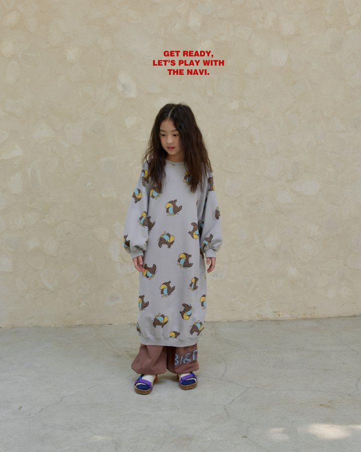 Navi - Korean Children Fashion - #kidsshorts - Bird One-piece - 4