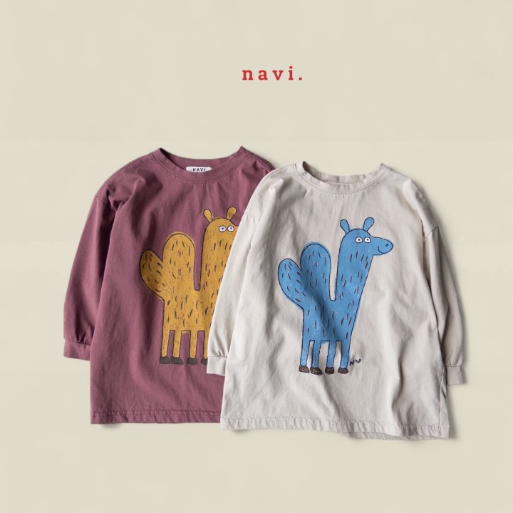 Navi - Korean Children Fashion - #prettylittlegirls - Camel Long Tee