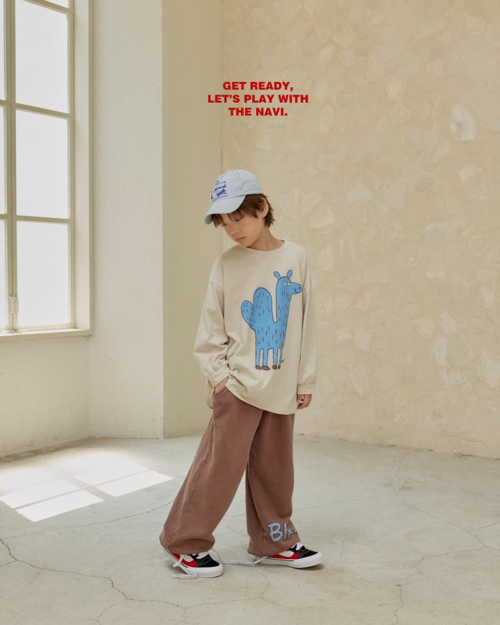 Navi - Korean Children Fashion - #toddlerclothing - Camel Long Tee - 4