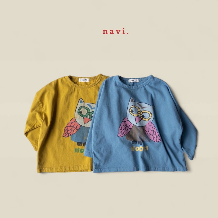 Navi - Korean Children Fashion - #todddlerfashion - Owl Tee