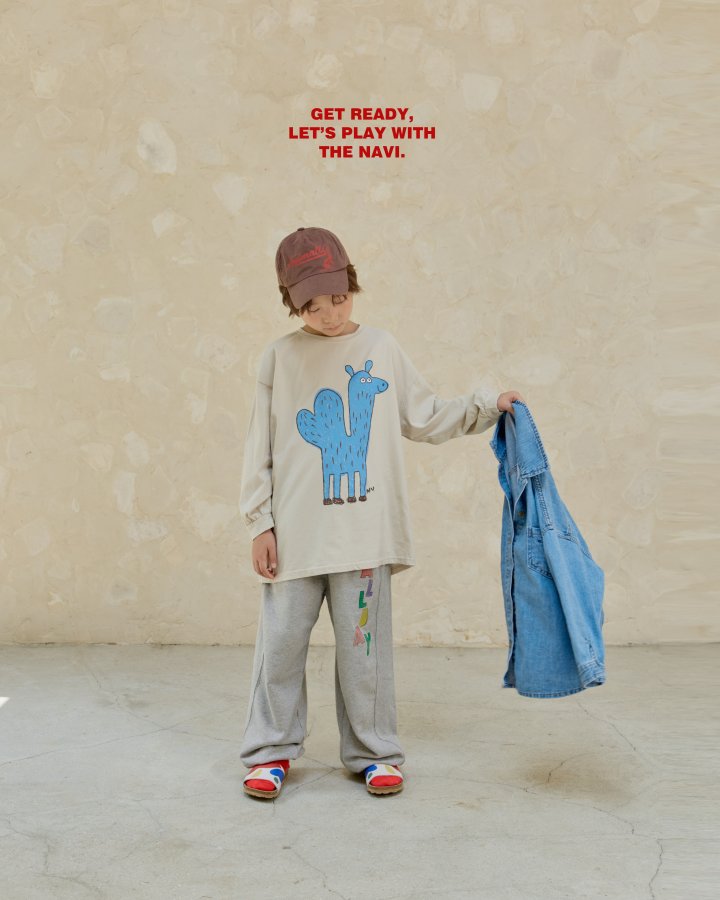 Navi - Korean Children Fashion - #toddlerclothing - Camel Long Tee - 3