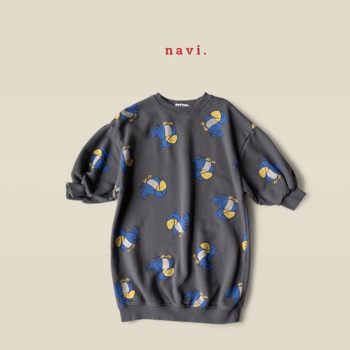 Navi - Korean Children Fashion - #toddlerclothing - Bird One-piece - 12