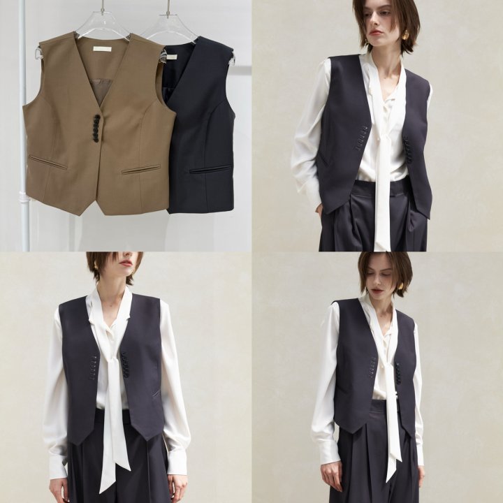 Neroli36 - Korean Women Fashion - #momslook - Lauren Buckle Vest - 5