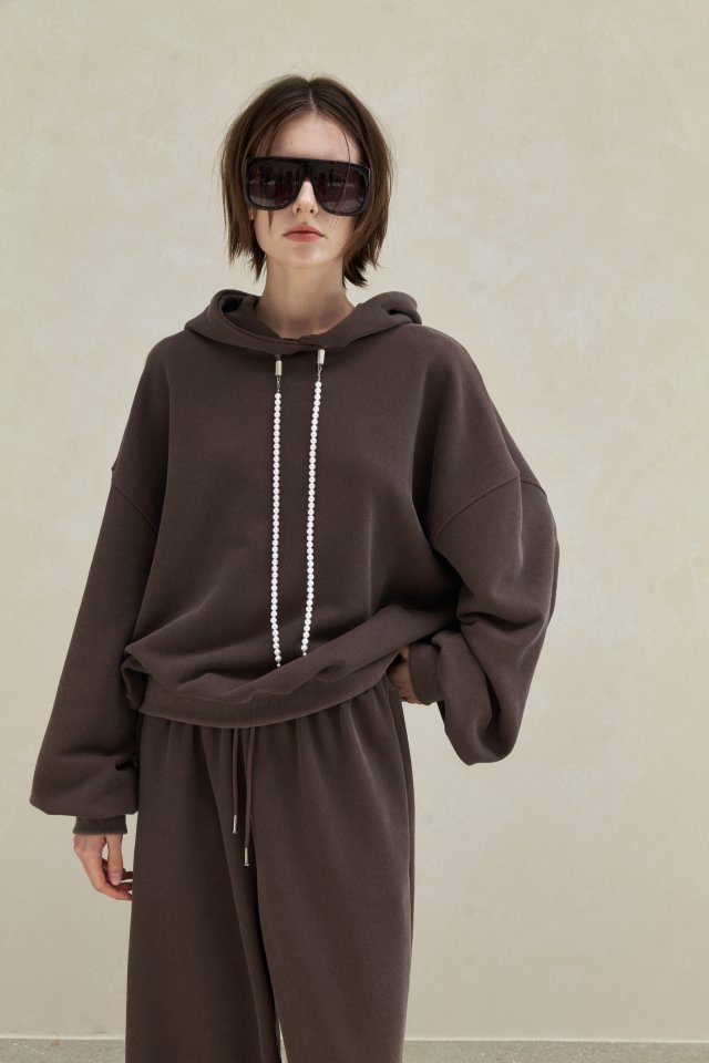 Neroli36 - Korean Women Fashion - #momslook - Pearl Pigment Hoodie - 7