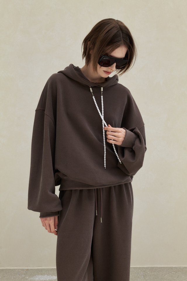Neroli36 - Korean Women Fashion - #momslook - Pearl Pigment Hoodie - 9