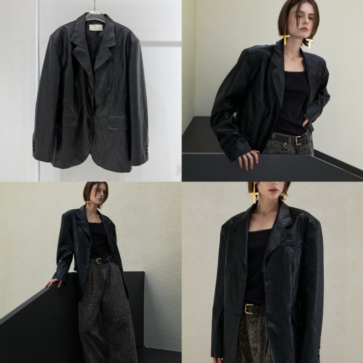 Neroli36 - Korean Women Fashion - #momslook - Overfit Single Jacket - 3