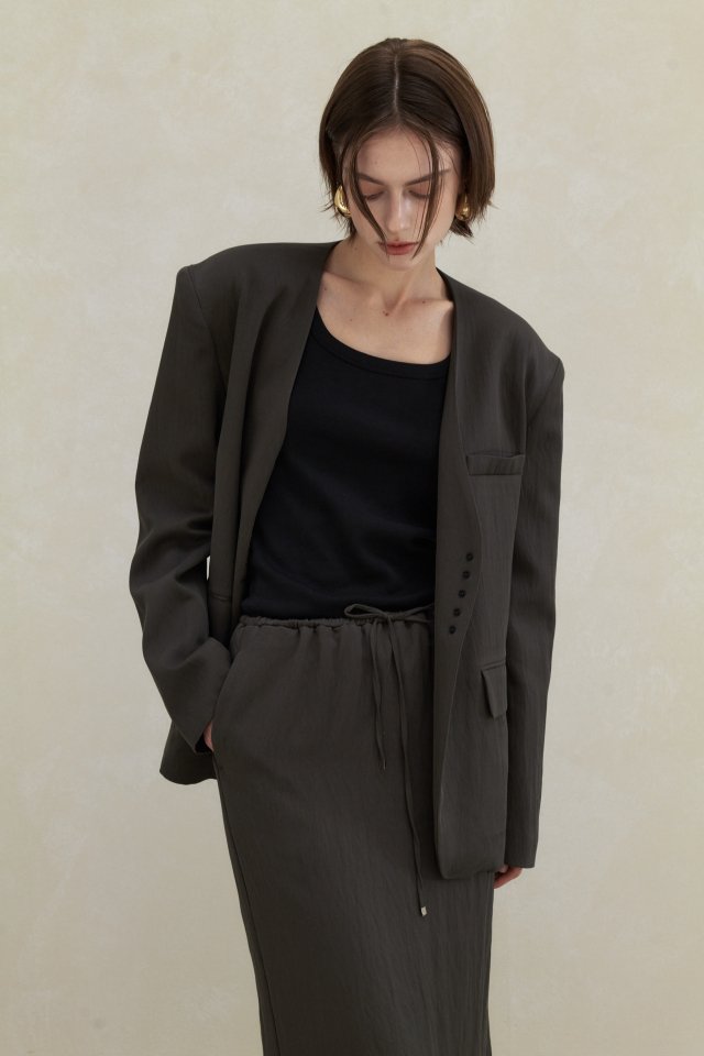 Neroli36 - Korean Women Fashion - #momslook - Raun No Collar Jacket - 7